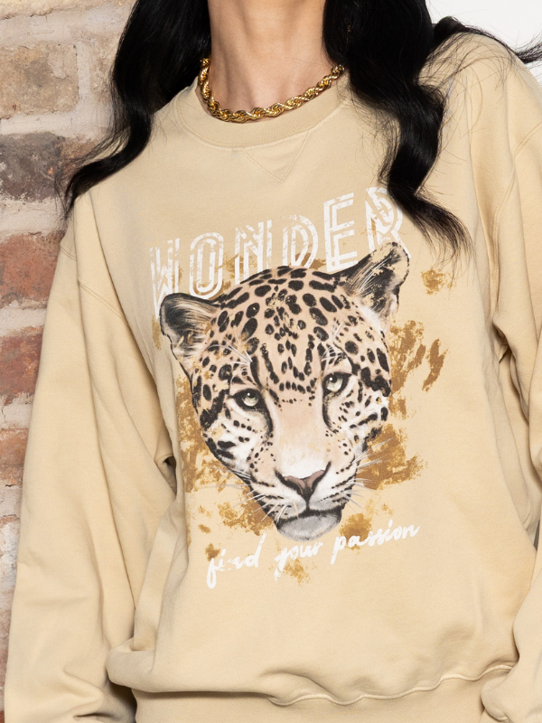 Buttermilk Cru Sweater Leopard