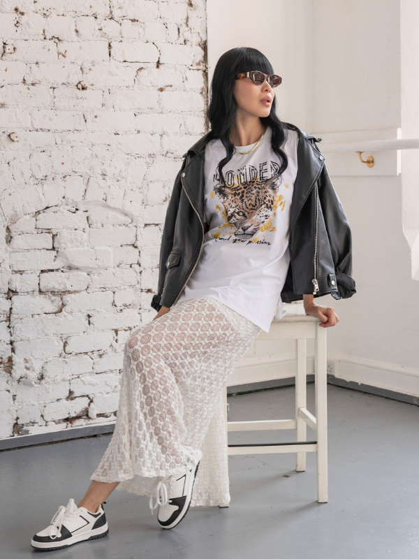 Wonder T-shirt - White Leopard