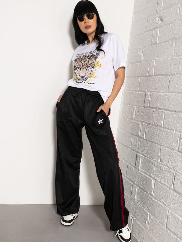 Wide Leg Black Joggers