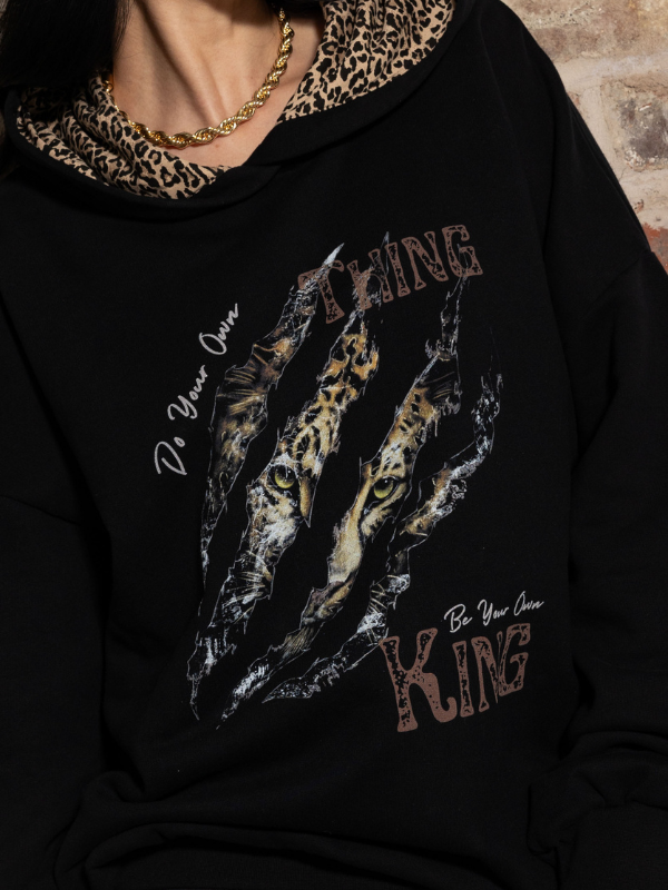 Black Leopard Wonder Hoodie